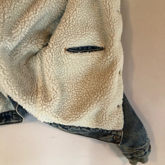 Vintage 80’s 90’s Levi’s Sherpa Denim Truckers Jacket Size M - Picture 4 of 8
